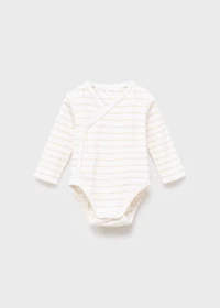 Striped cotton bodysuit
