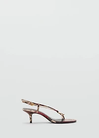 Heeled sandal with hoop detail