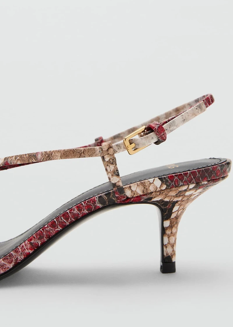 Heeled sandal with hoop detail