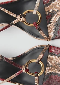 Heeled sandal with hoop detail