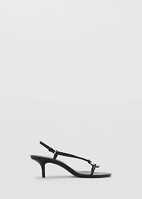 Heeled sandal with hoop detail