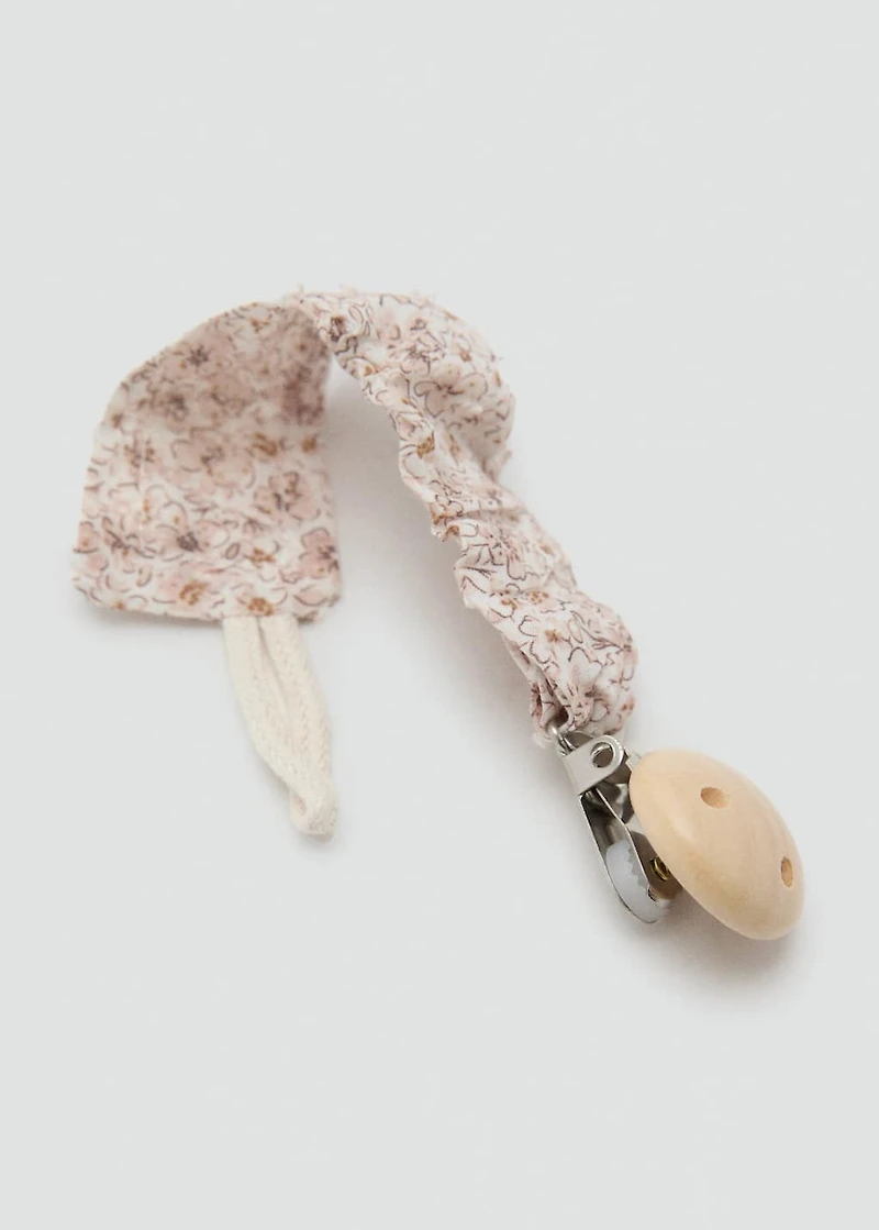 Printed brooch pacifier holder