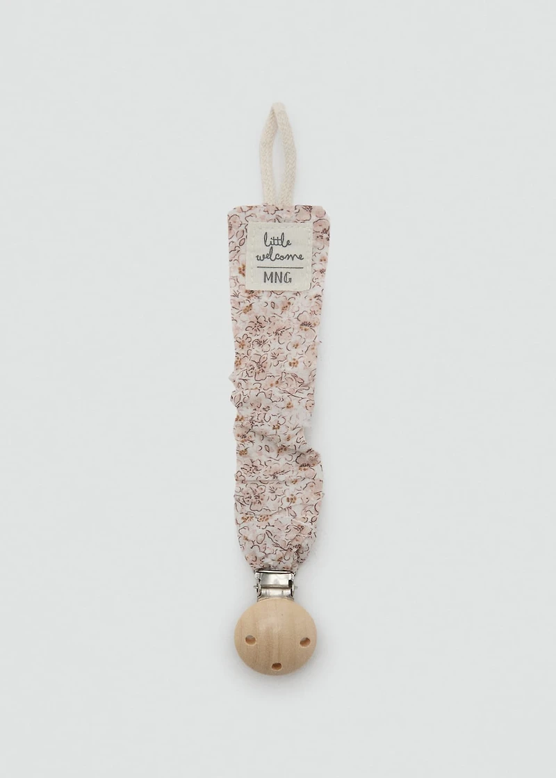 Printed brooch pacifier holder