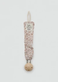 Printed brooch pacifier holder