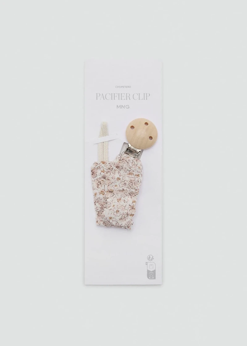 Printed brooch pacifier holder