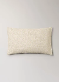 Two percale cotton pillowcases with leaf print 50x75 cm