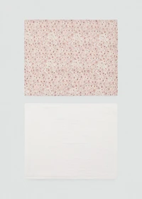 Pack of 2 printed cotton shawls
