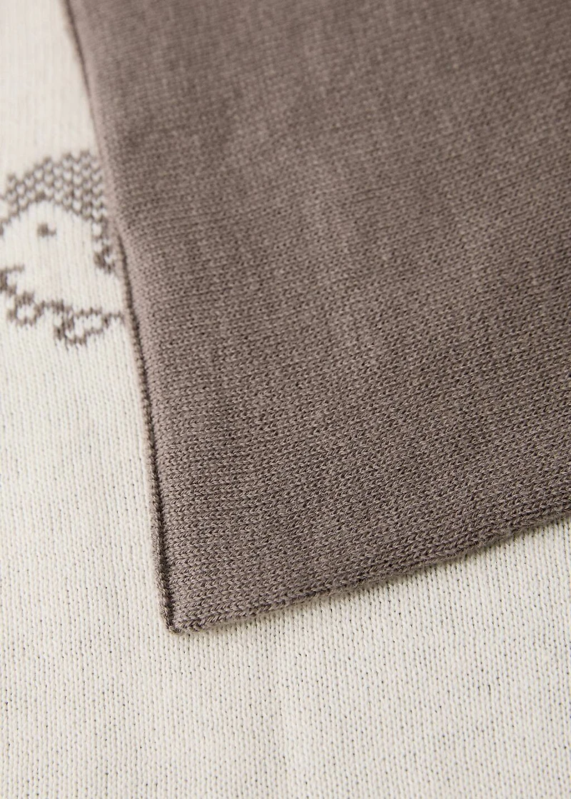 Jacquard children’s blanket with hedgehog design