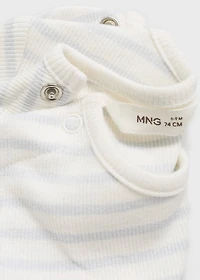 Cotton striped baby bodysuit