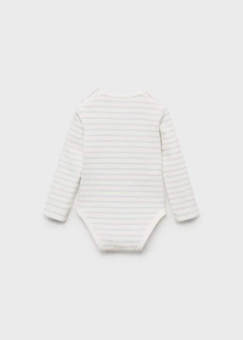 Cotton striped baby bodysuit
