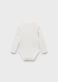 Cotton striped baby bodysuit