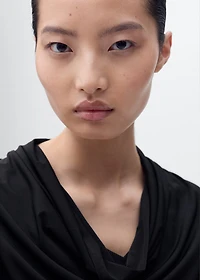 Draped neck top
