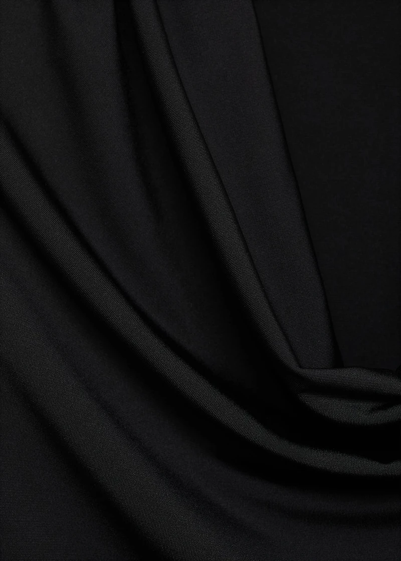 Draped neck top