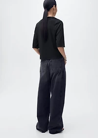 Draped neck top