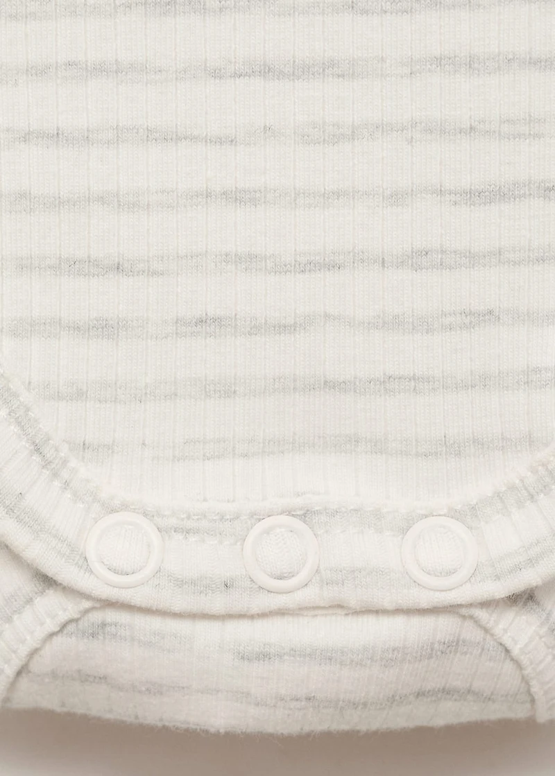 Striped cotton bodysuit