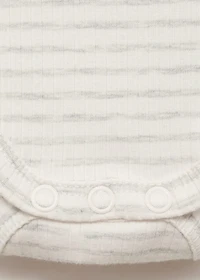 Striped cotton bodysuit