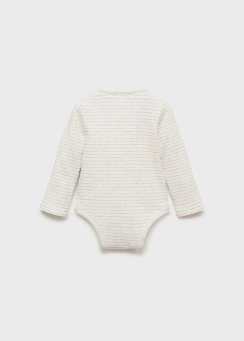 Striped cotton bodysuit