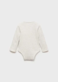 Striped cotton bodysuit