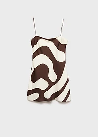 Printed satin dress