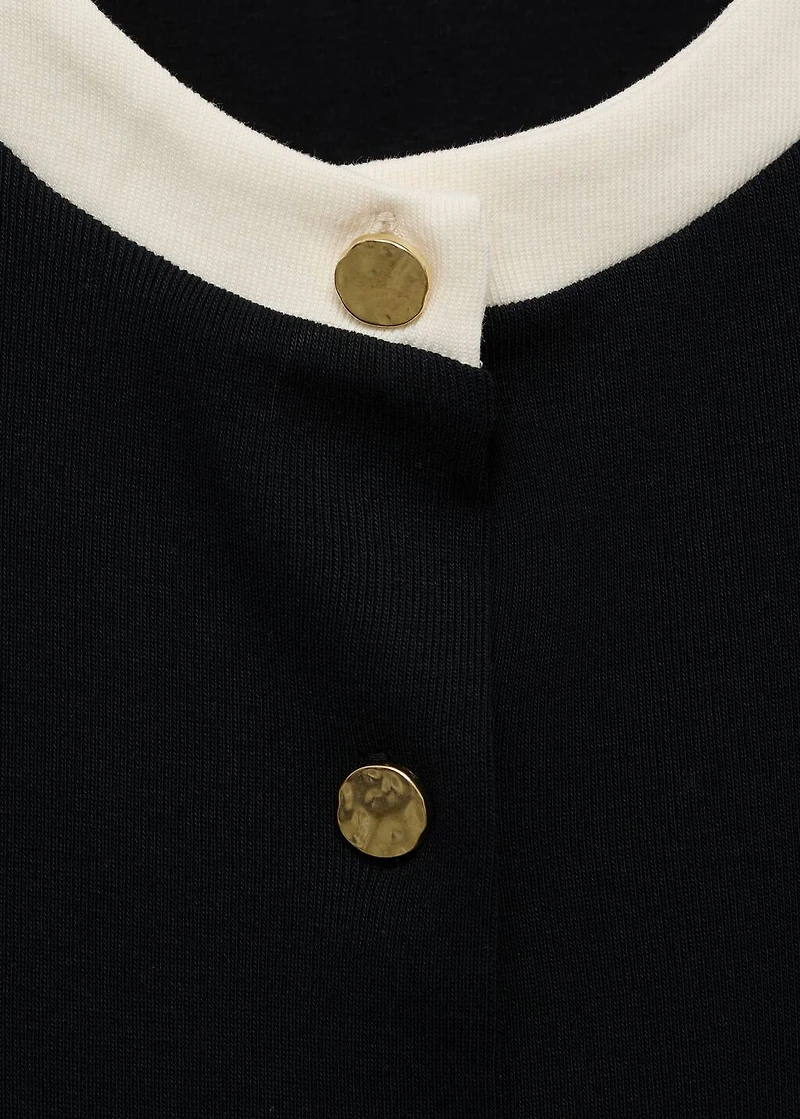 Contrasting cotton cardigan