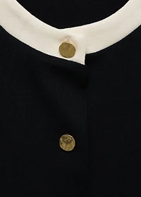 Contrasting cotton cardigan