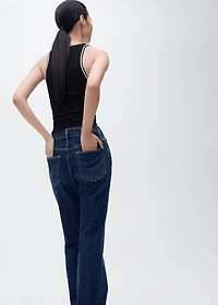 Knitted top with contrast details