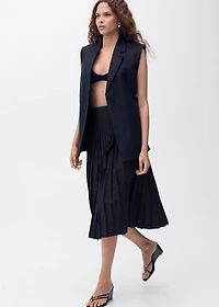 Pleated midi skirt