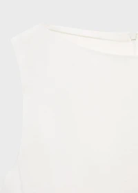 Peplum top with pleat detail