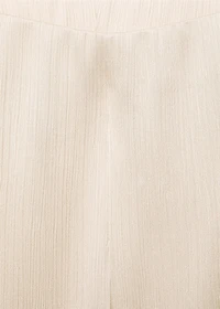 Pleated pants with elastic waist