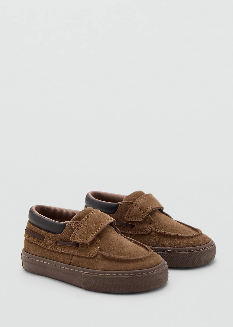 Velcro leather shoes