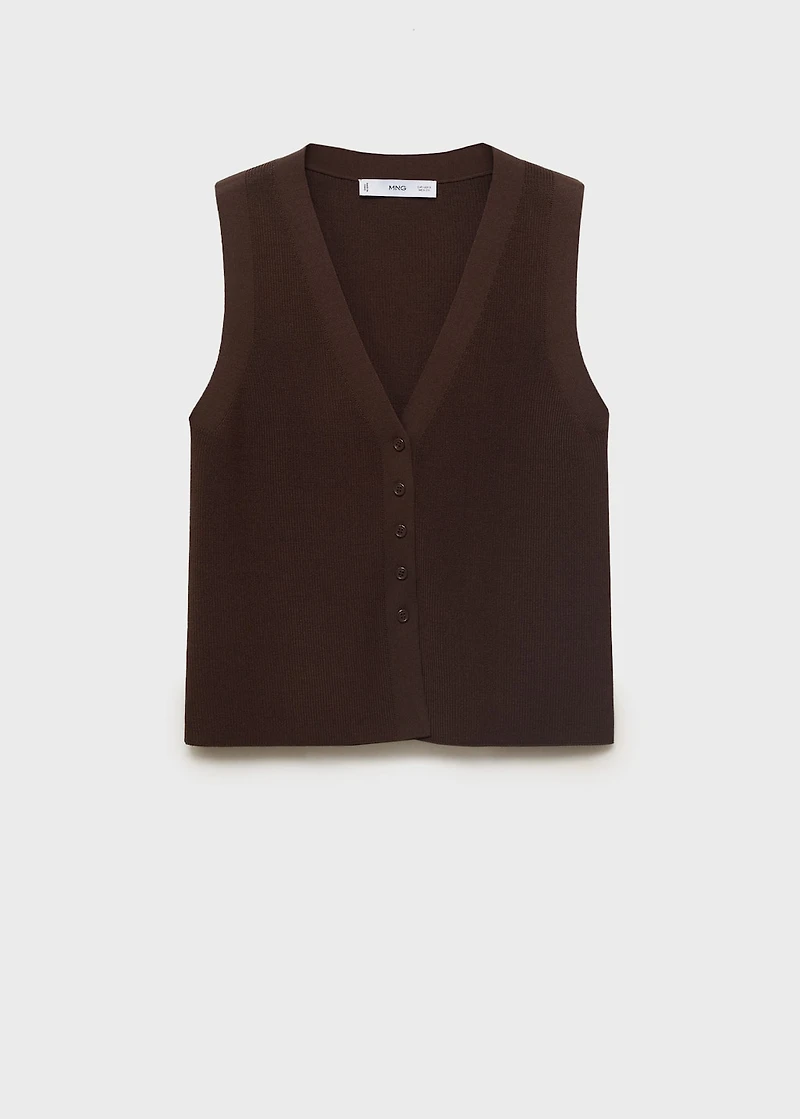 Fine-knit vest