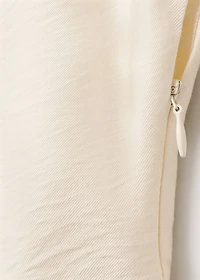 Modal blouse with asymmetrical collar