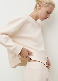 Fluid cotton sweatshirt