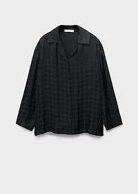 Rayon check pajama top