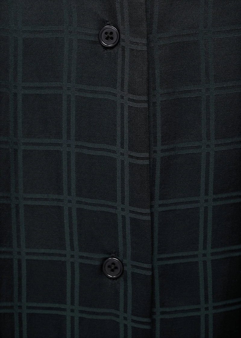 Rayon check pajama top