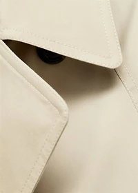 Long double-breasted trench coat