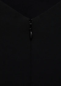 Long jumpsuit with asymmetrical neck