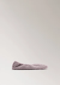 Fur-effect ballerina flats