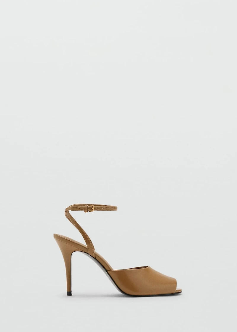 Ankle-cuff heeled sandals