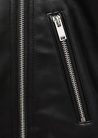 Leather-effect biker jacket