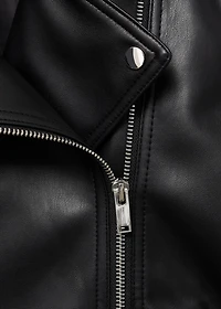 Leather-effect biker jacket
