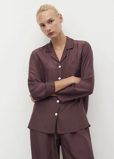Silk long shirt