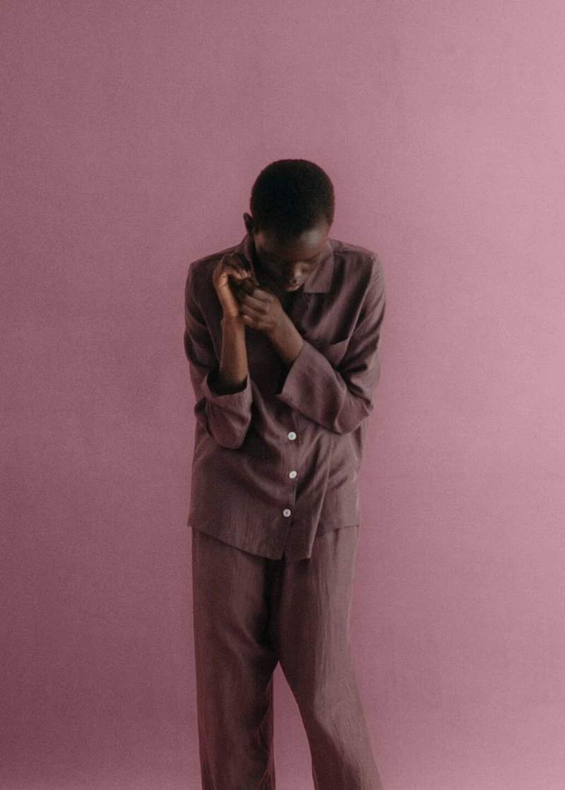 Silk long shirt