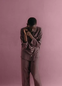 Silk long shirt