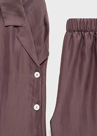Silk long shirt