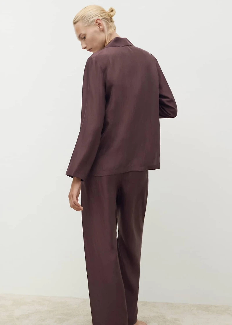 Silk long shirt