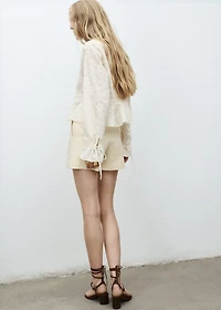 Embroidered lyocell blouse