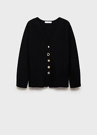 Knitted jacket with jewel buttons