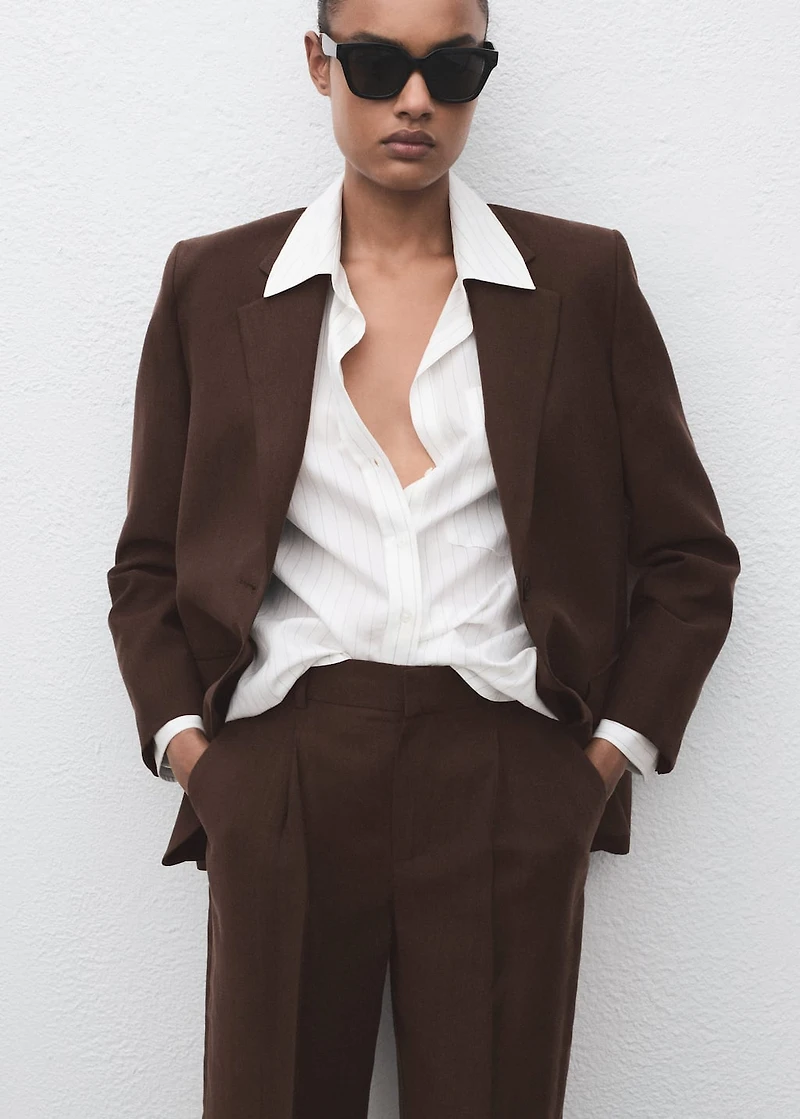 Straight pants suit lyocell