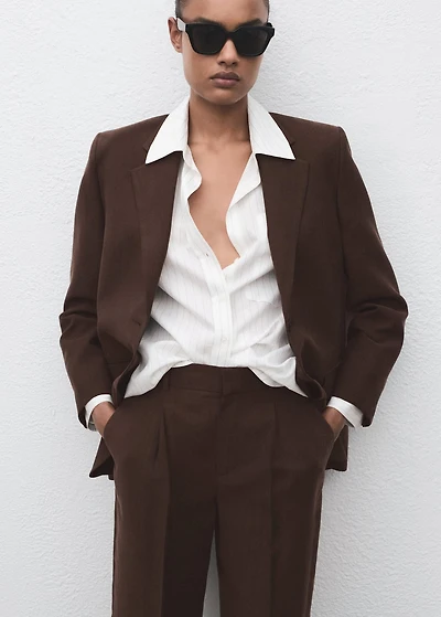 Straight pants suit lyocell